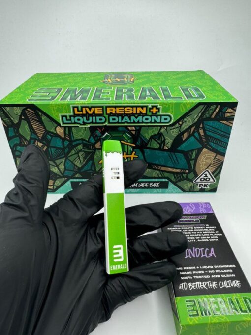 EMERALD 1G DISPOSABLE – LIVE RESIN + LIQUID DIAMOND